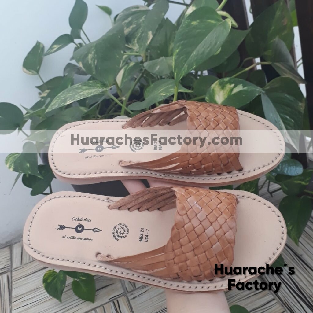 zj00441 Huarache artesanal piso mujer mayoreo fabricante calzado proveedor sandalias taller maquilador zapatos