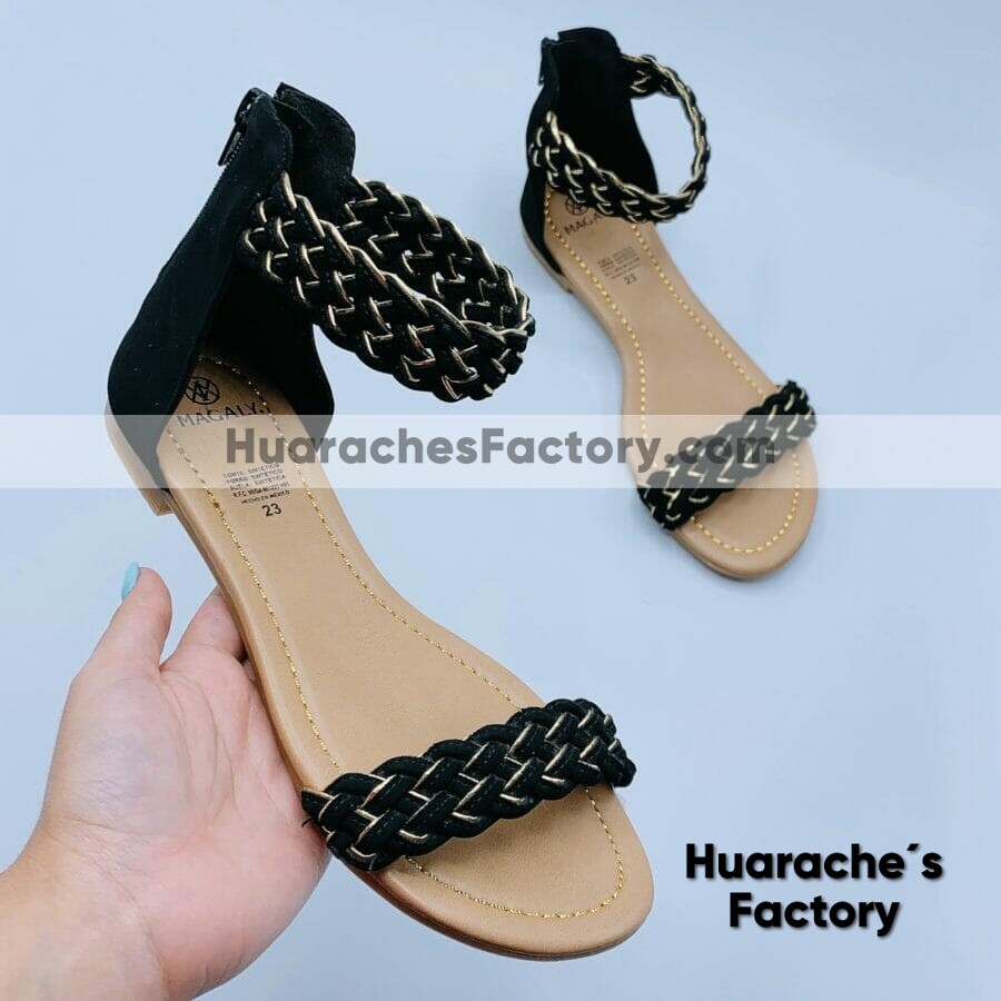 zp02023 Zapato de moda huarache para mujer de piso fabrica - Huarache´s