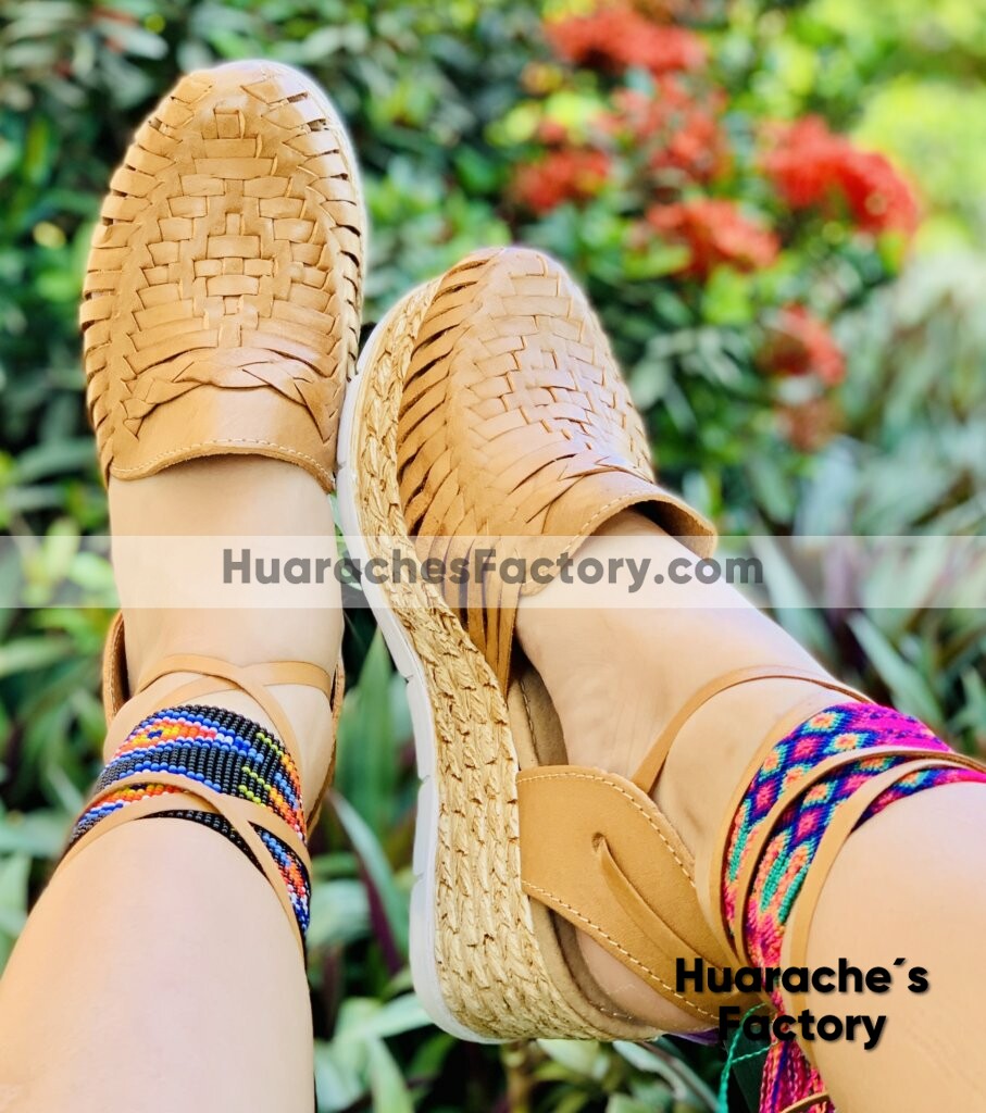 Tregua desierto Mentalmente zs00616 Huarache mexicano zapato artesanal mayoreo fabrica para mujer de  plataforma - Huarache´s Factory