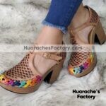 zs00243 Huarache artesanal plataforma mujer mayoreo fabricante calzado zapatos proveedor sandalias taller maquilador