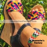 zj00143 Huarache artesanal plataforma mujer mayoreo fabricante calzado zapatos proveedor sandalias taller maquilador
