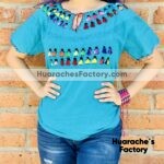 rj0091 Blusa mexicano artesanal mayoreo fabrica para mujer bordado a mano (1)