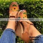 zj00700 Huarache artesanal plataforma mujer mayoreo fabricante calzado zapatos proveedor sandalias taller maquilador