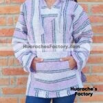 rs00042 Sueter tipo jorongo jerga poncho lila artesanal Unisex mayoreo fabricante proveedor ropa taller maquilador