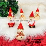 as00018 Docena de esferas adornos navidad artesanales de palma santa y muñecos de nieve modelos al azar mayoreo fabricante proveedor taller maquilador (1)