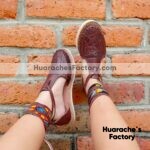 zj00723 Huarache artesanal piso mujer mayoreo fabricante calzado zapatos proveedor sandalias taller maquilador