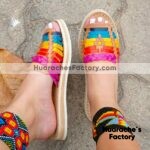 zj00724 Huarache artesanal piso mujer mayoreo fabricante calzado zapatos proveedor sandalias taller maquilador