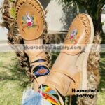 zj00696 Huarache artesanal piso mujer mayoreo fabricante calzado zapatos proveedor sandalias (1)