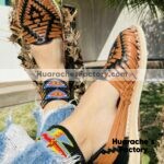zj00737 Huarache artesanal piso mujer mayoreo fabricante calzado zapatos (1)
