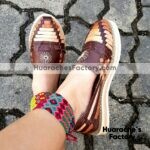 zj00743 Huarache artesanal piso mujer mayoreo fabricante calzado zapatos proveedor sandalias taller maquilador