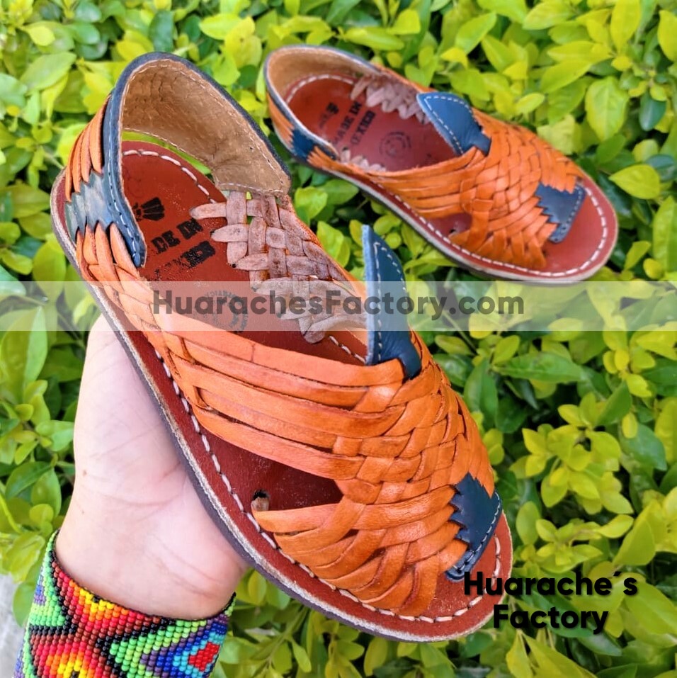zs00759 Huarache artesanal piso infantil mayoreo fabricante calzado zapatos proveedor sandalias taller maquilador (2)