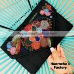 bs00059 Bolsa de mano artesanal bordada en telar de cintura color negromayoreo fabricante proveedor taller maquilador (1)