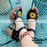 zs00768 Huarache artesanal plataforma mujer mayoreo fabricante calzado zapatos proveedor sandalias taller maquilador