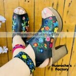 zs00795 Huaraches artesanales de plataforma mujer mayoreo fabricante calzado zapatos proveedor sandalias taller maquilador (1)