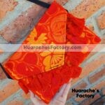 bs00150 Bolsa cartera artesanal de pompones medida de 27×18 cm aprox color naranjamayoreo fabricante proveedor taller maquilador (1)