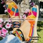 zj00849 Huarache artesanal piso mujer mayoreo fabricante calzado zapatos proveedor sandalias (1)