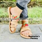 zs01024 Huaraches Mexicanos De Piso Mujer Color Tan De Piel Con bordado de flores Hecho En Sahuayo Michoacanmayoreo fabricante calzado zapatos proveedor sandalias taller maquilador (1)