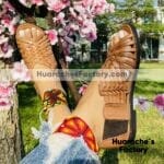 Ze00014 Huaraches Artesanales Piso Para Mujer Tan Tejido De Tiras Mayoreo Fabricante Calzado (2)